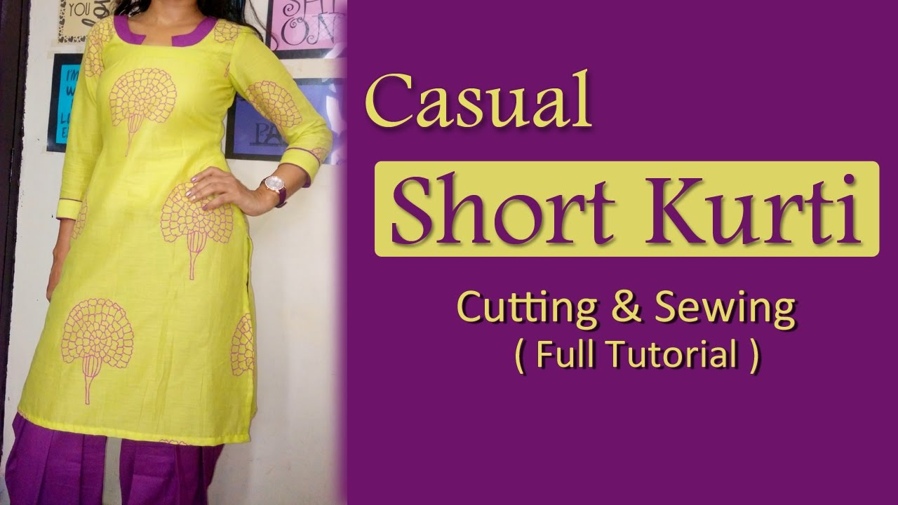Beggy Style Kurti/Kaftan Cutting And Stitching Full Toturial_Quick & Easy  Method_Cuff Sleeves Kurti - YouTube